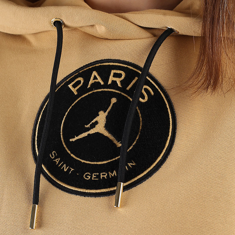 женская бежевая толстовка Jordan Paris Saint-Germain Fleece Hoodie CU5280-723 - цена, описание, фото 3